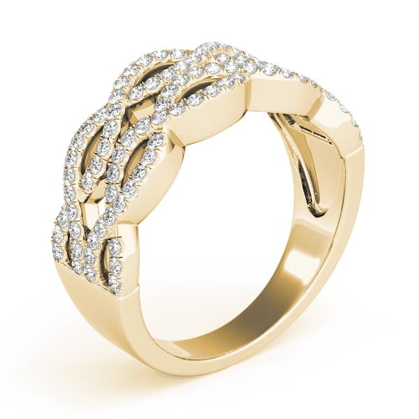 Two Row Infinity Band (5/8 ct. tw.), Top view in yellow gold