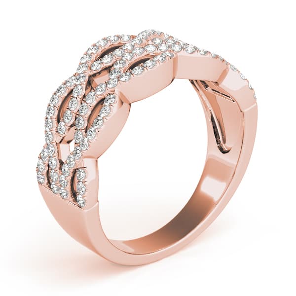 Two Row Infinity Band (5/8 ct. tw.), Top view in rose gold