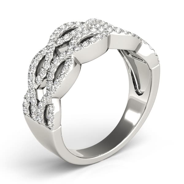 Two Row Infinity Band (5/8 ct. tw.), Top view in white gold or platinum