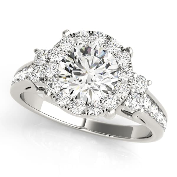ROUND HALO ENGAGEMENT RING — style 84866 in 10k White Gold