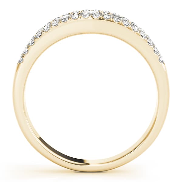 3-Row Graduating Fashion Ring (0.7 ct. tw.), Side view in yellow gold