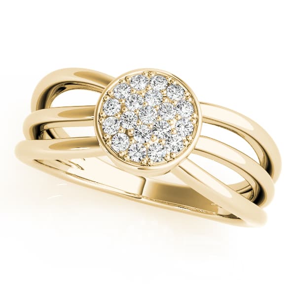 Fashion Band (1/8 ct. tw.), Front view in yellow gold