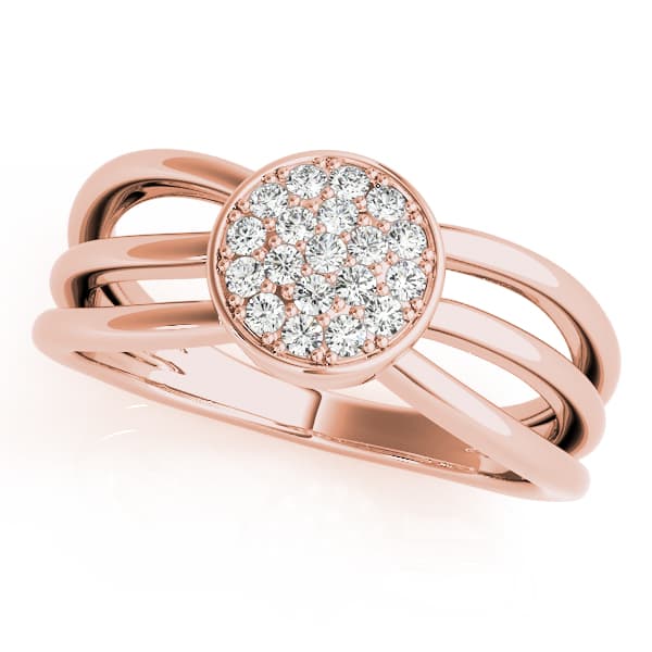 Fashion Band (1/8 ct. tw.), Front view in rose gold