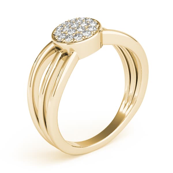 Fashion Band (1/8 ct. tw.), Angle view in yellow gold