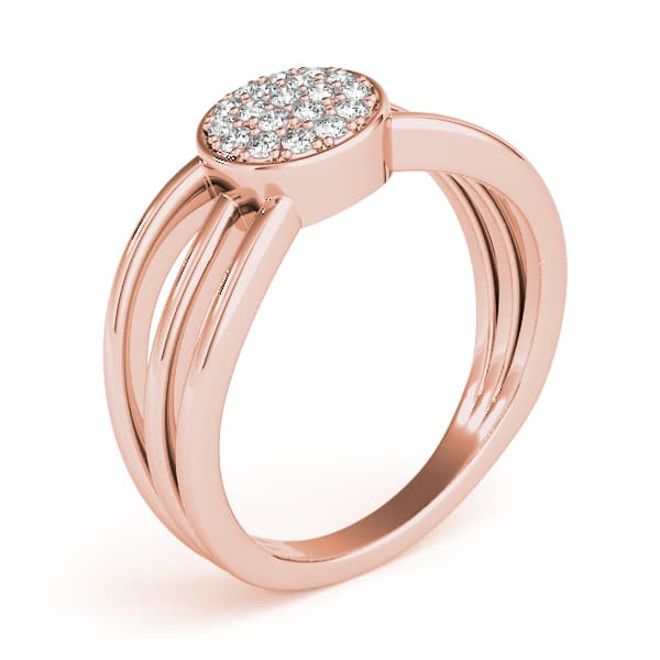 Fashion Band (1/8 ct. tw.), Angle view in rose gold
