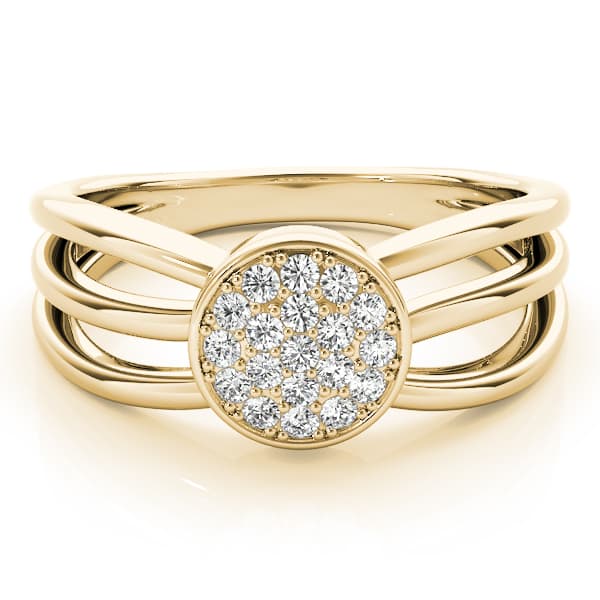 Fashion Band (1/8 ct. tw.), On hand view in yellow gold