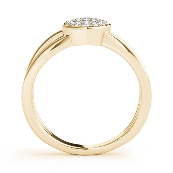Fashion Band (1/8 ct. tw.), Side view in yellow gold