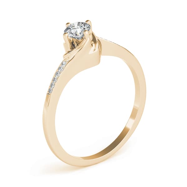 Engagement Ring, style 84874, Angle view in yellow gold