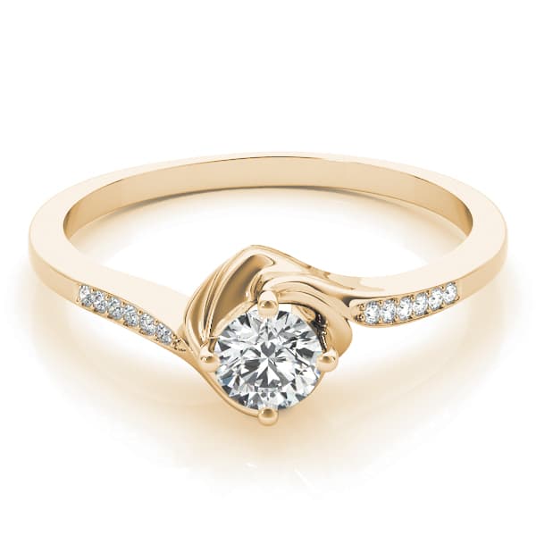 Engagement Ring, style 84874, On hand view in yellow gold