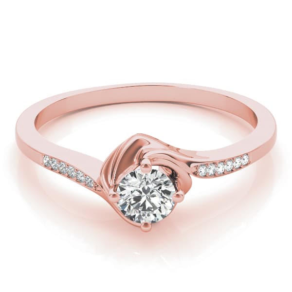 Engagement Ring, style 84874, On hand view in rose gold