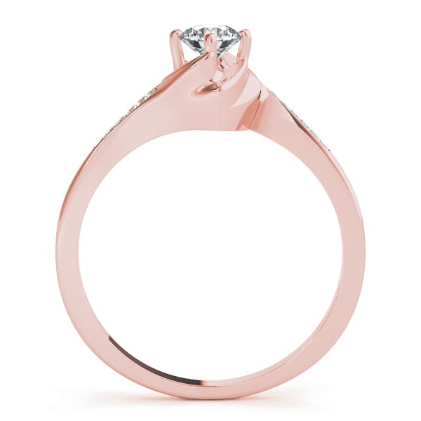 Engagement Ring, style 84874, Side view in rose gold