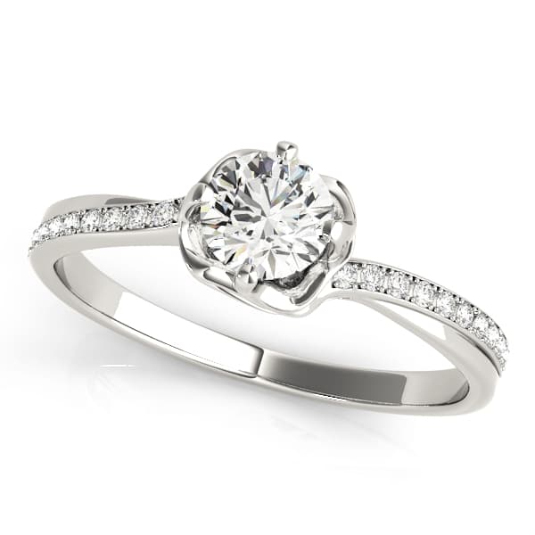 ENGAGEMENT RING — style 84876 in 10k White Gold