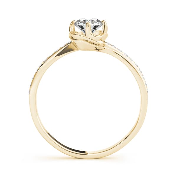Engagement Ring, style 84876, Side view in yellow gold