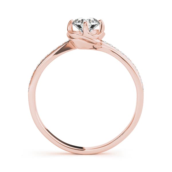 Engagement Ring, style 84876, Side view in rose gold