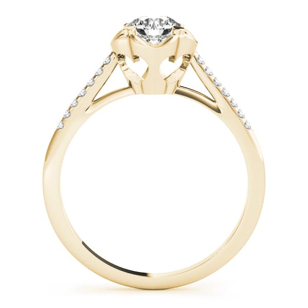 Engagement Ring, style 84878, Side view in yellow gold