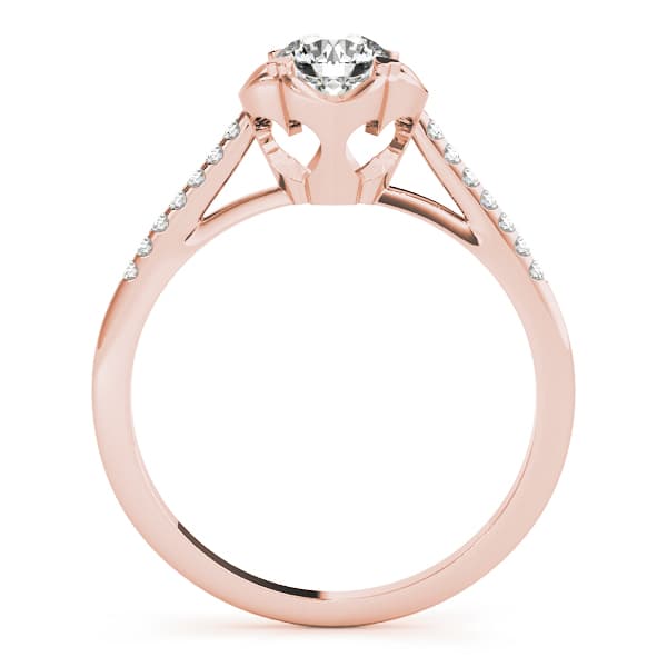 Engagement Ring, style 84878, Side view in rose gold