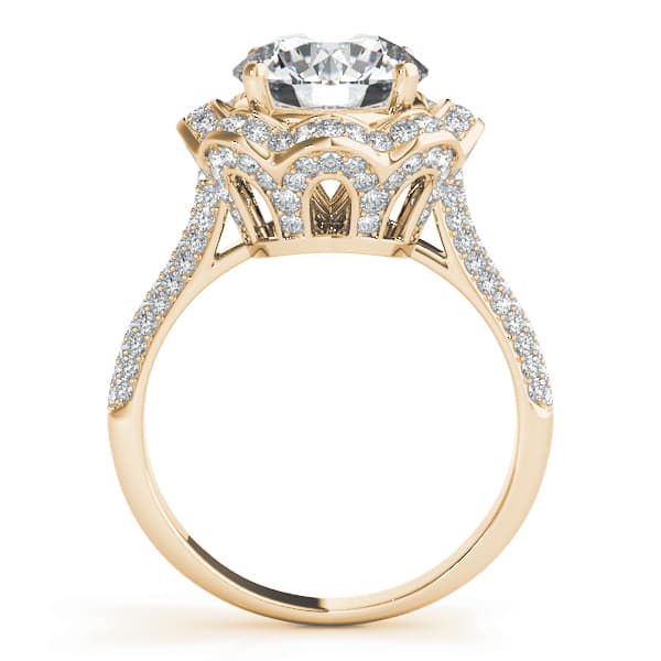 Engagement Ring, style 84879, Side view in yellow gold