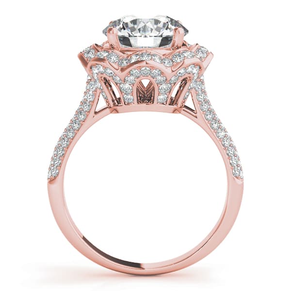 Engagement Ring, style 84879, Side view in rose gold