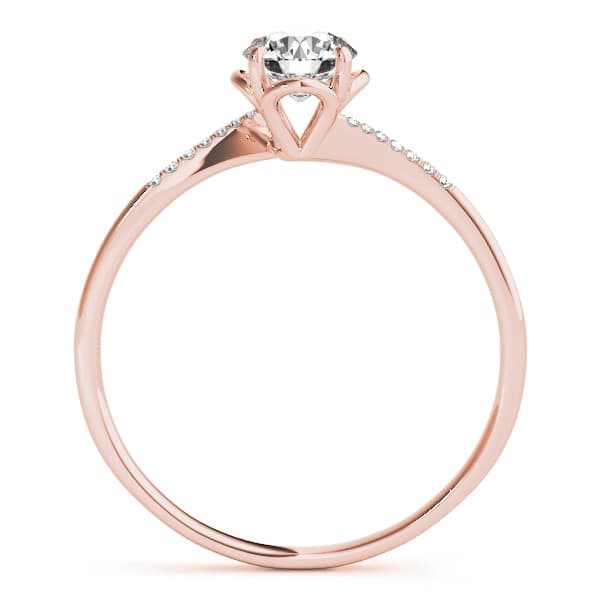 Bypass Floral Swirl Engagement Ring, style 84881, Side view in rose gold