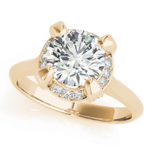 Engagement Ring, style 84884, Front view in yellow gold
