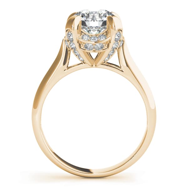Engagement Ring, style 84884, Side view in yellow gold