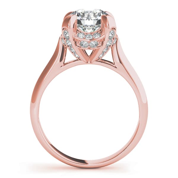 Engagement Ring, style 84884, Side view in rose gold