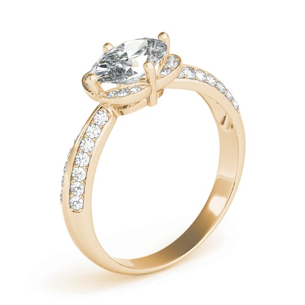 Engagement Ring, style 84885, Angle view in yellow gold