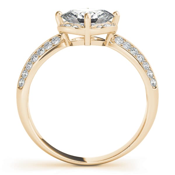 Engagement Ring, style 84885, Side view in yellow gold