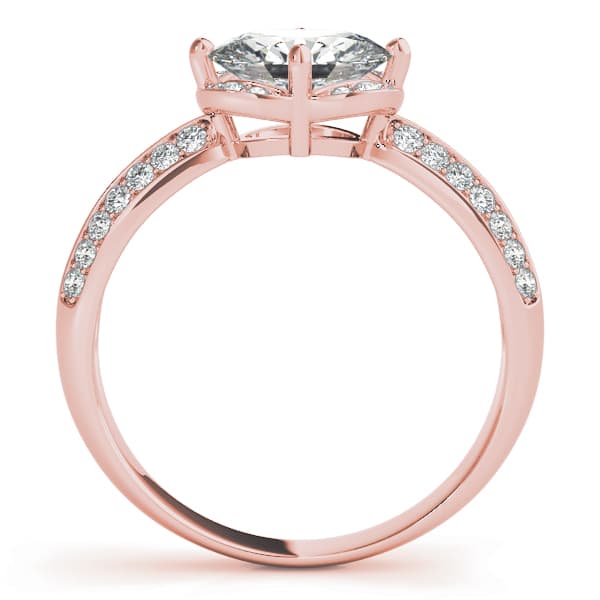 Engagement Ring, style 84885, Side view in rose gold
