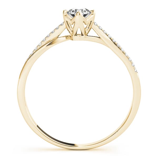 Engagement Ring, style 84888, Side view in yellow gold