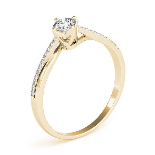 Engagement Ring, style 84888, Top view in yellow gold