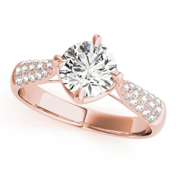 Engagement Ring, style 84894, Front view in rose gold