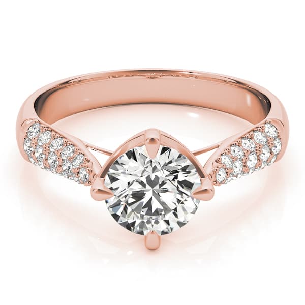 Engagement Ring, style 84894, On hand view in rose gold