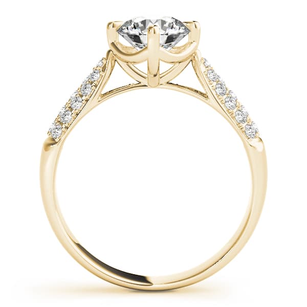 Engagement Ring, style 84894, Side view in yellow gold