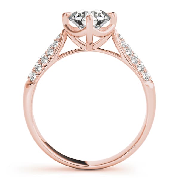 Engagement Ring, style 84894, Side view in rose gold