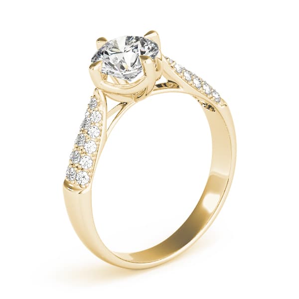 Engagement Ring, style 84894, Top view in yellow gold