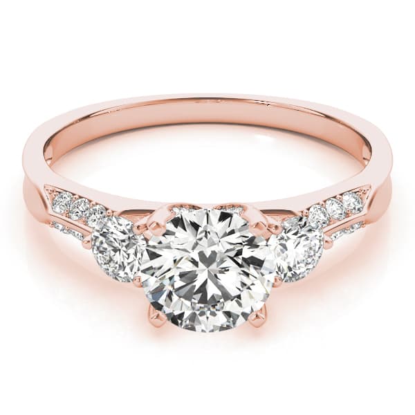 Engagement Ring, style 84895, On hand view in rose gold