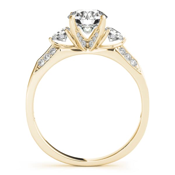 Engagement Ring, style 84895, Side view in yellow gold