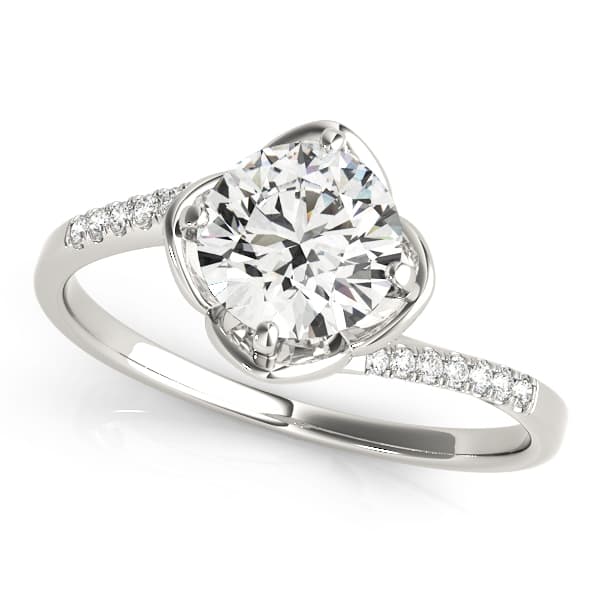 Tulip Bypass Engagement Rings — style 84896 in 10k White Gold