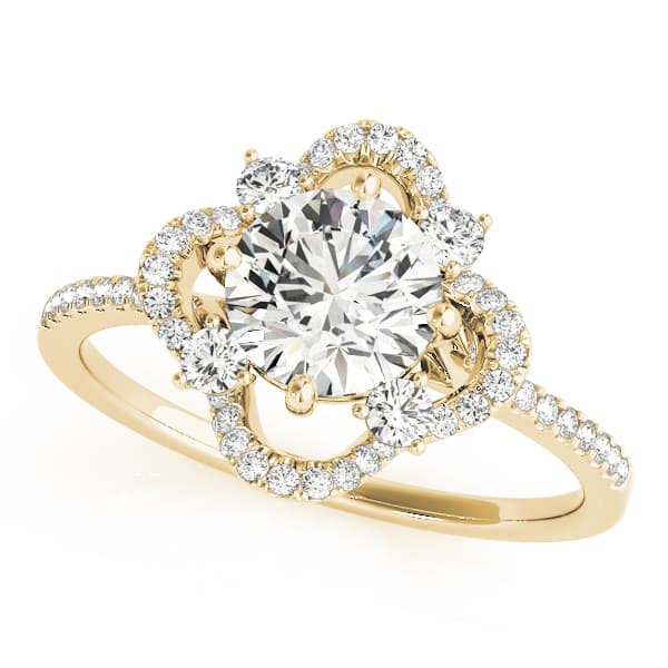 Engagement Ring, style 84901, Front view in yellow gold