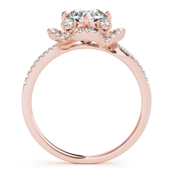 Engagement Ring, style 84901, Side view in rose gold