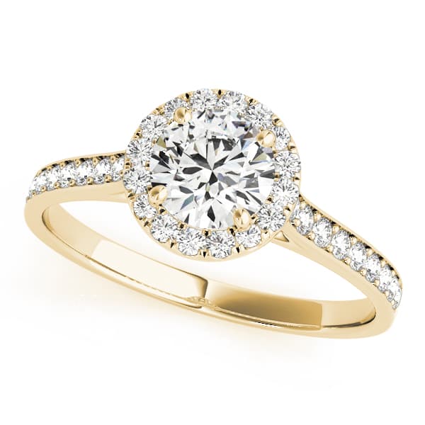 Engagement Ring, style 84902, Front view in yellow gold