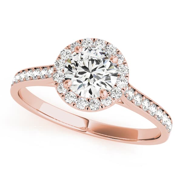Engagement Ring, style 84902, Front view in rose gold