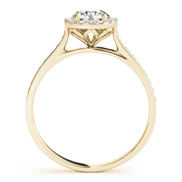 Engagement Ring, style 84902, Side view in yellow gold