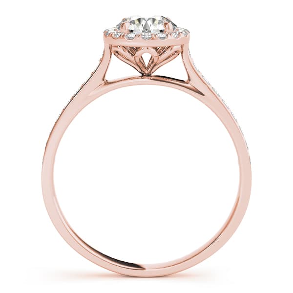 Engagement Ring, style 84902, Side view in rose gold