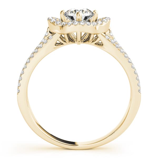 Engagement Ring, style 84903, Side view in yellow gold