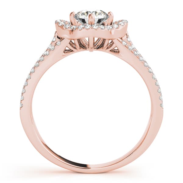 Engagement Ring, style 84903, Side view in rose gold