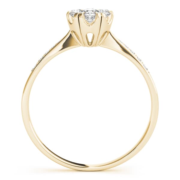 Engagement Ring, style 84904, Side view in yellow gold