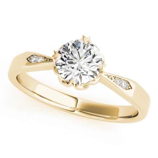 Solitaire Engagement Ring in Yellow gold