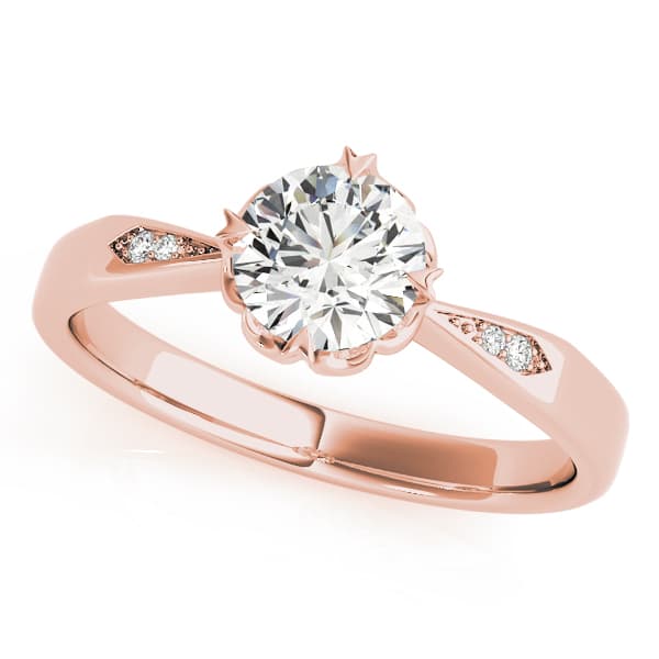 Solitaire Engagement Ring in Rose gold